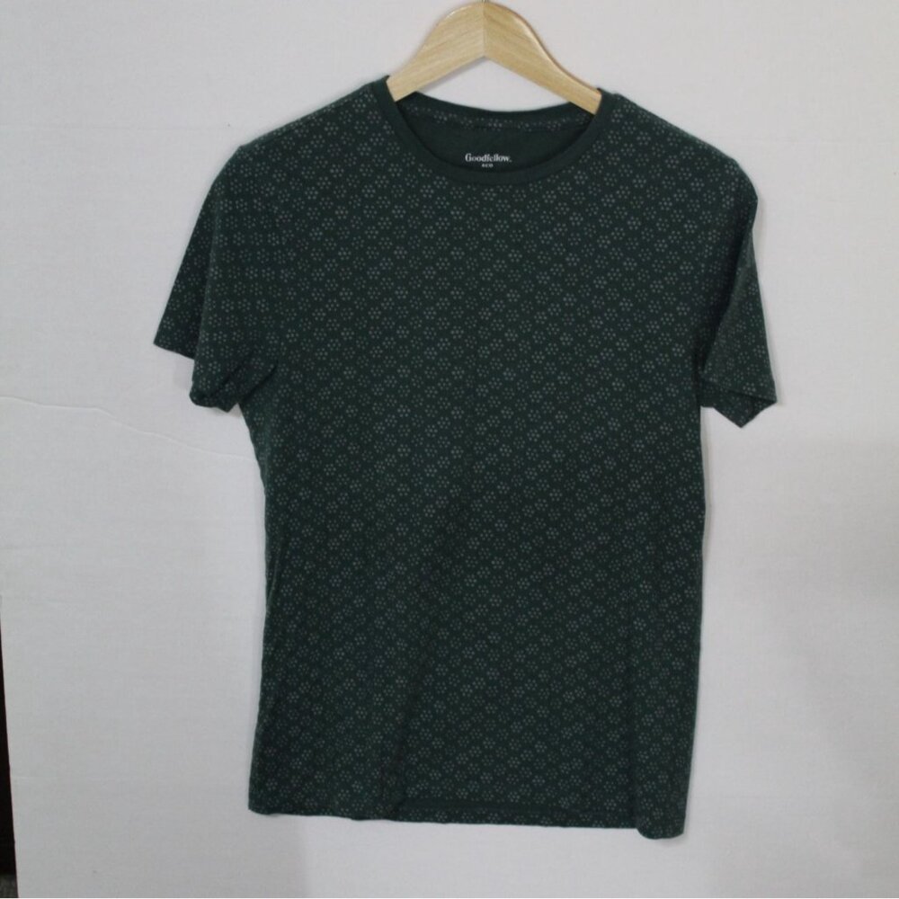 Goodfellow Men's‎ Standard T-shirt Green Patterned Size Small - Picture 2 of 16